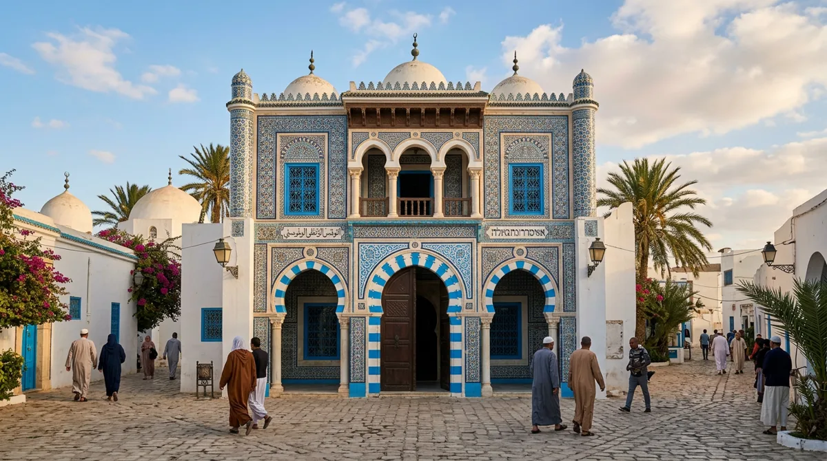 Architecture of El Ghriba synagogue in Djerba